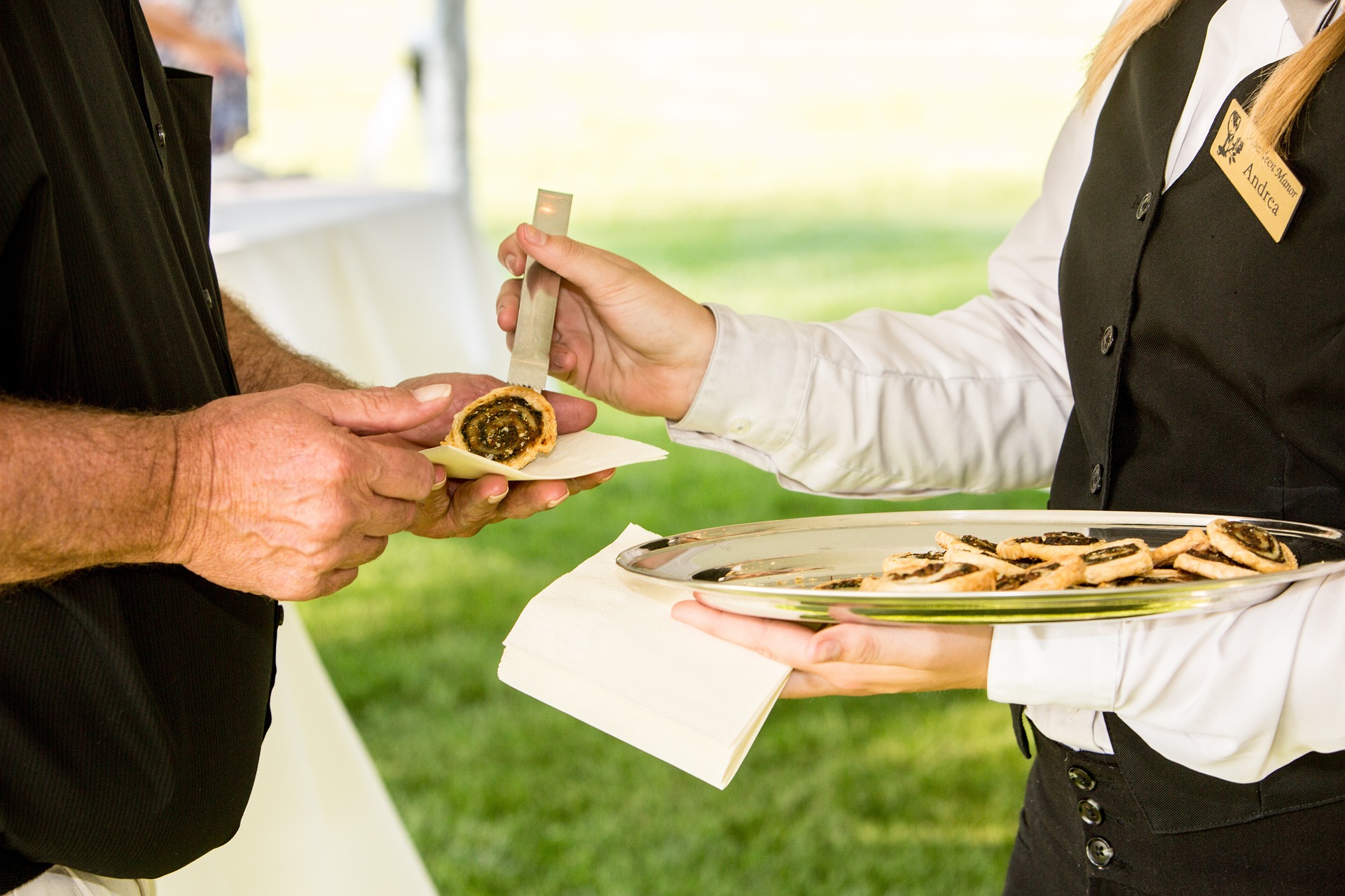 caterer serving food caterer serving food