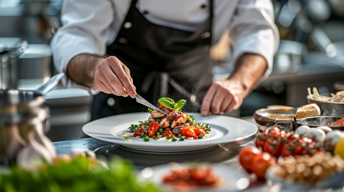 Chef Plating Dish Chef Plating Dish