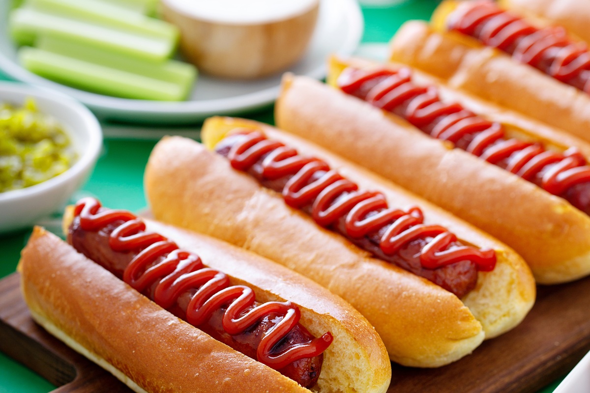 pics - 2 Delicious hotdog sandwich ready to serve at your next sports event.