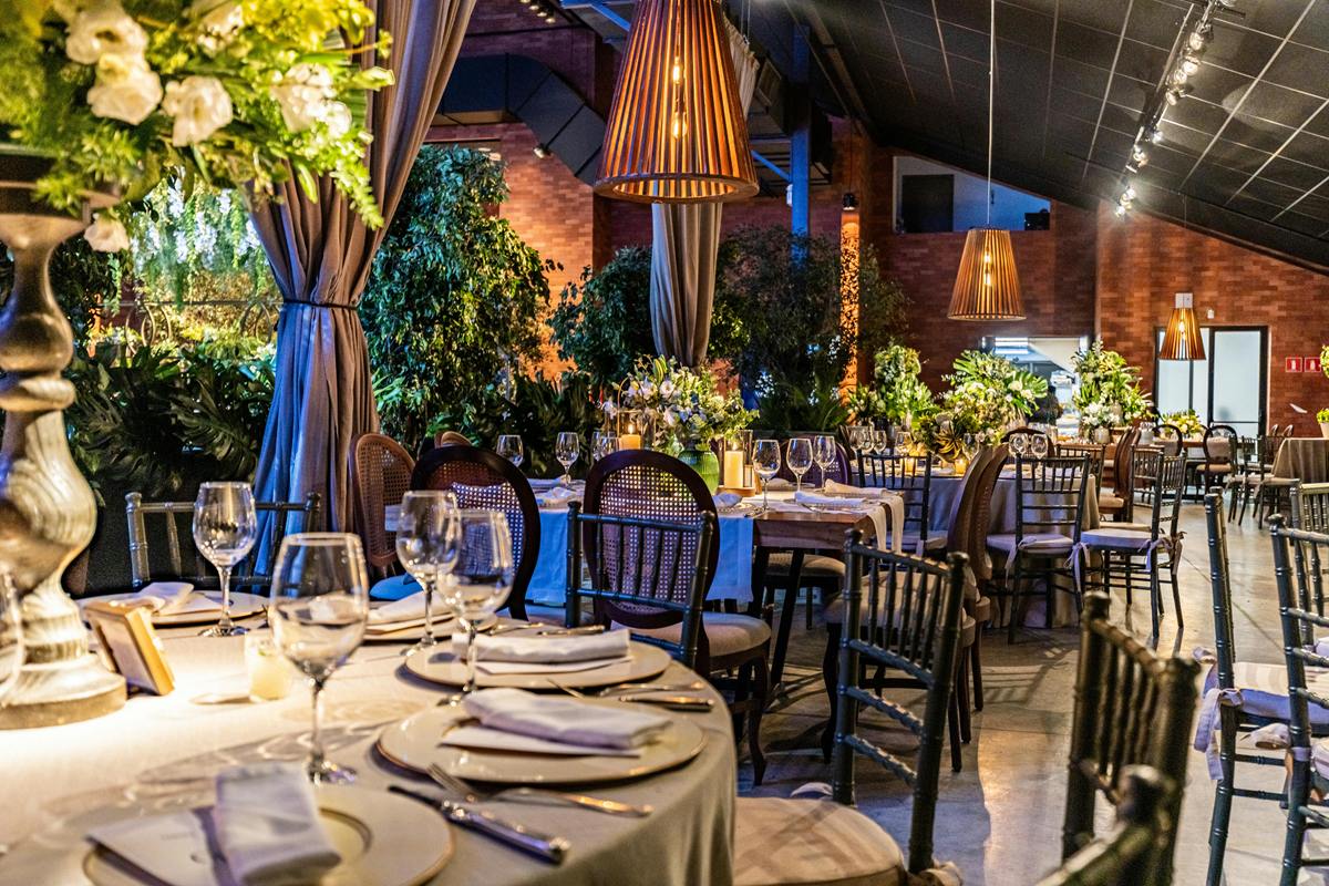 Seated Dinner Catering Elegant seated dinner setup at a formal event in Perth with candlelit tables.